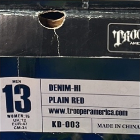 Trooper America Red Denim Chukka Booties Sz 13 - Picture 2 of 6